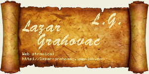 Lazar Grahovac vizit kartica
